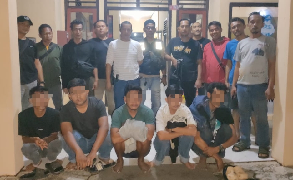 Team Opsnal Reskrim Batang Hari Gaspol! 5 Terduga Pelaku Pungli Diringkus Tengah Malam di Jalur Truk Batubara